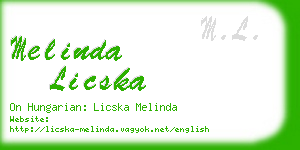 melinda licska business card